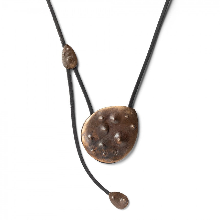 Carrucola - Pendente con placca in bronzo