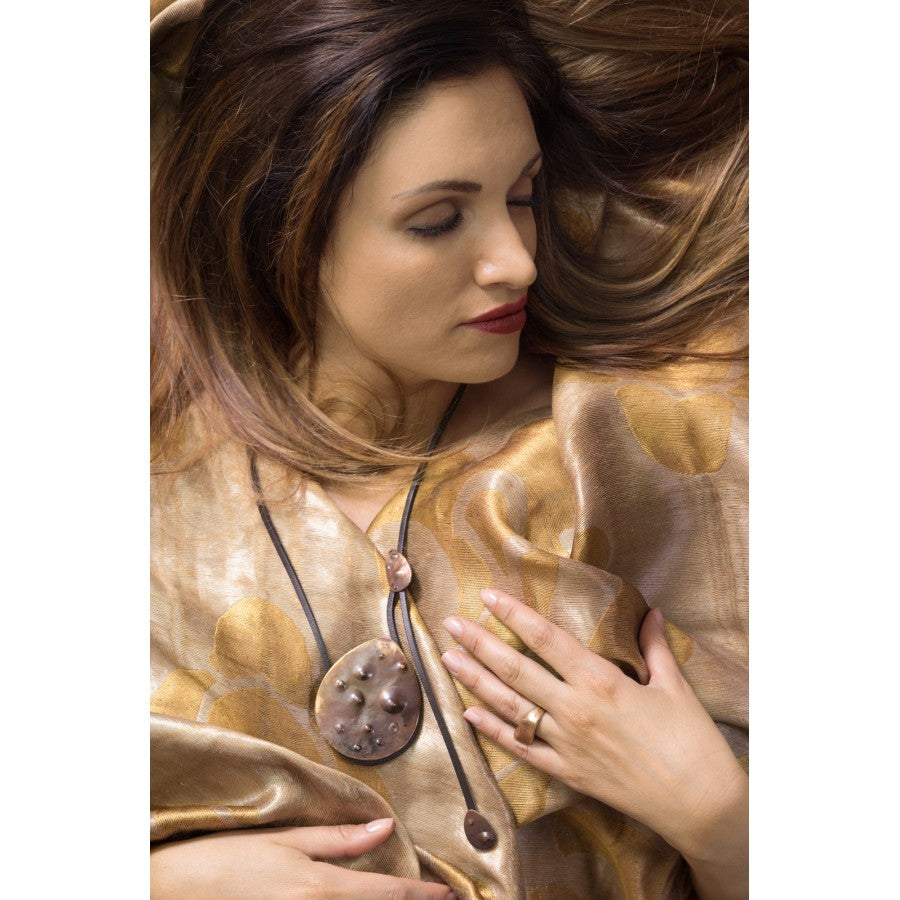 Carrucola - Pendente con placca in bronzo