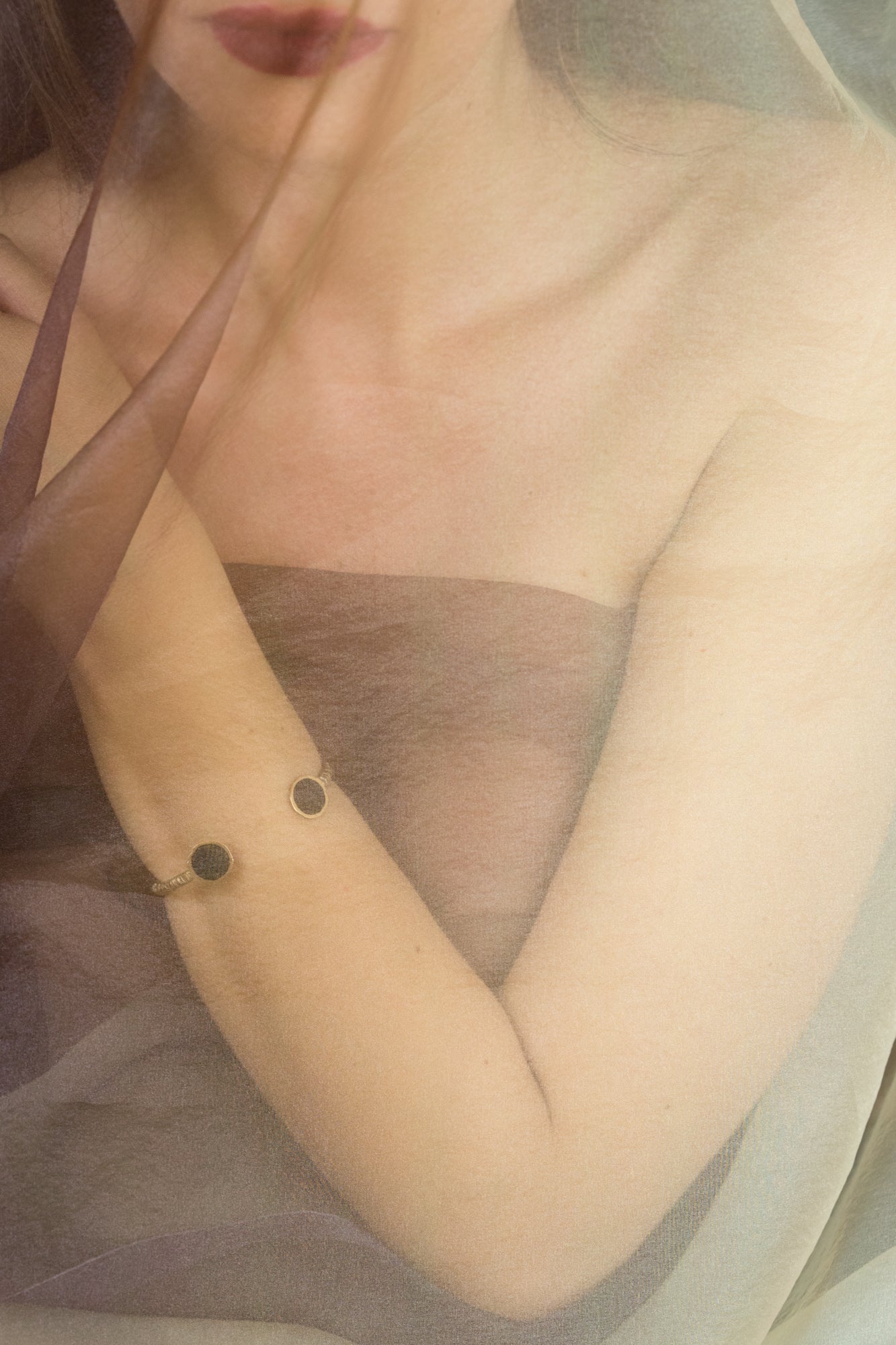 Bracciale due bottoni in Bronzo