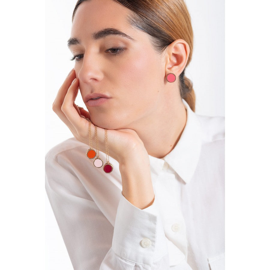 Orecchini Bottone in bronzo e argento