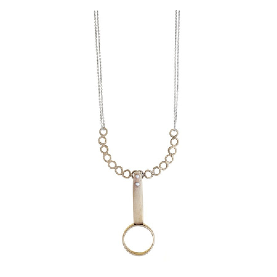 Torero - Girocollo in bronzo con inserti in argento