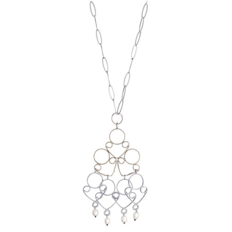 Grande Modulo Perle - Pendente in bronzo e alluminio