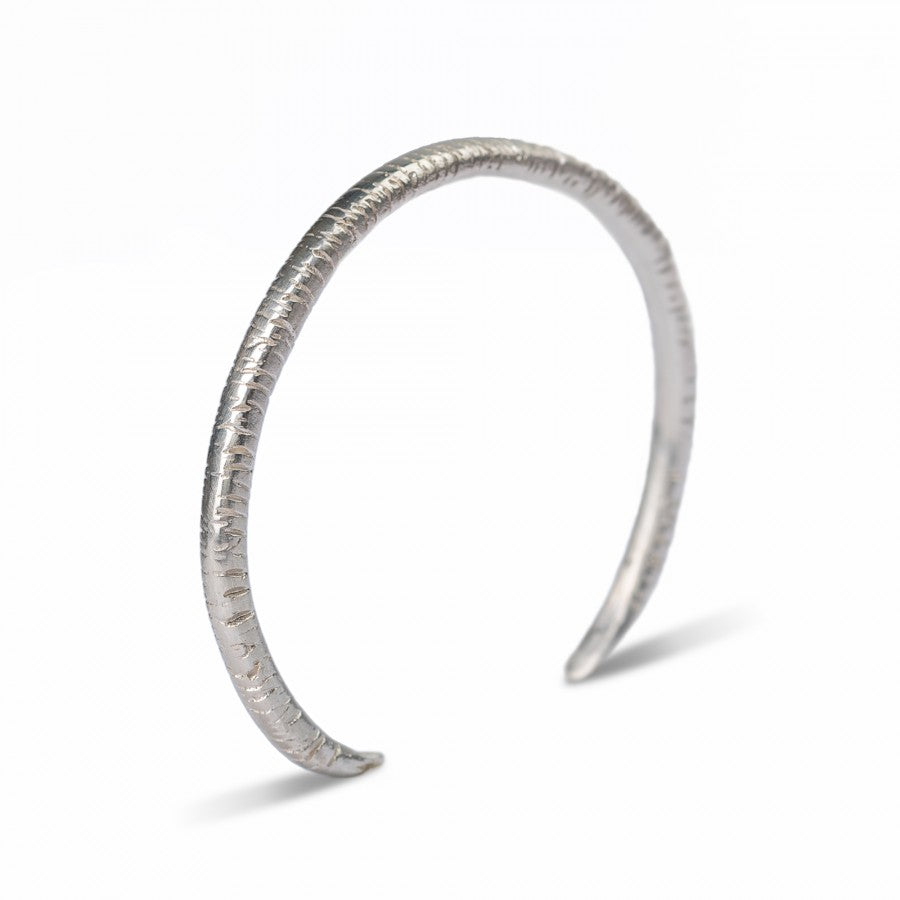 Bracciale argento rigato a schiava p.