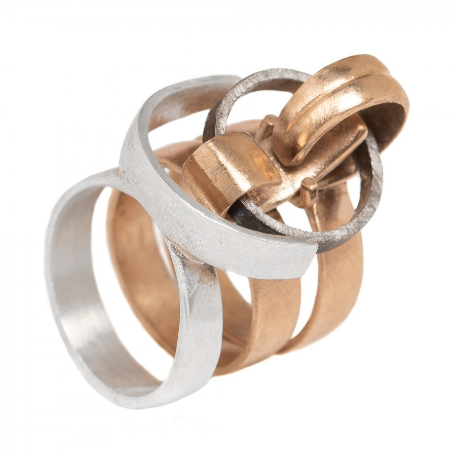 Gioco per Tre Anello in bronzo e argento
