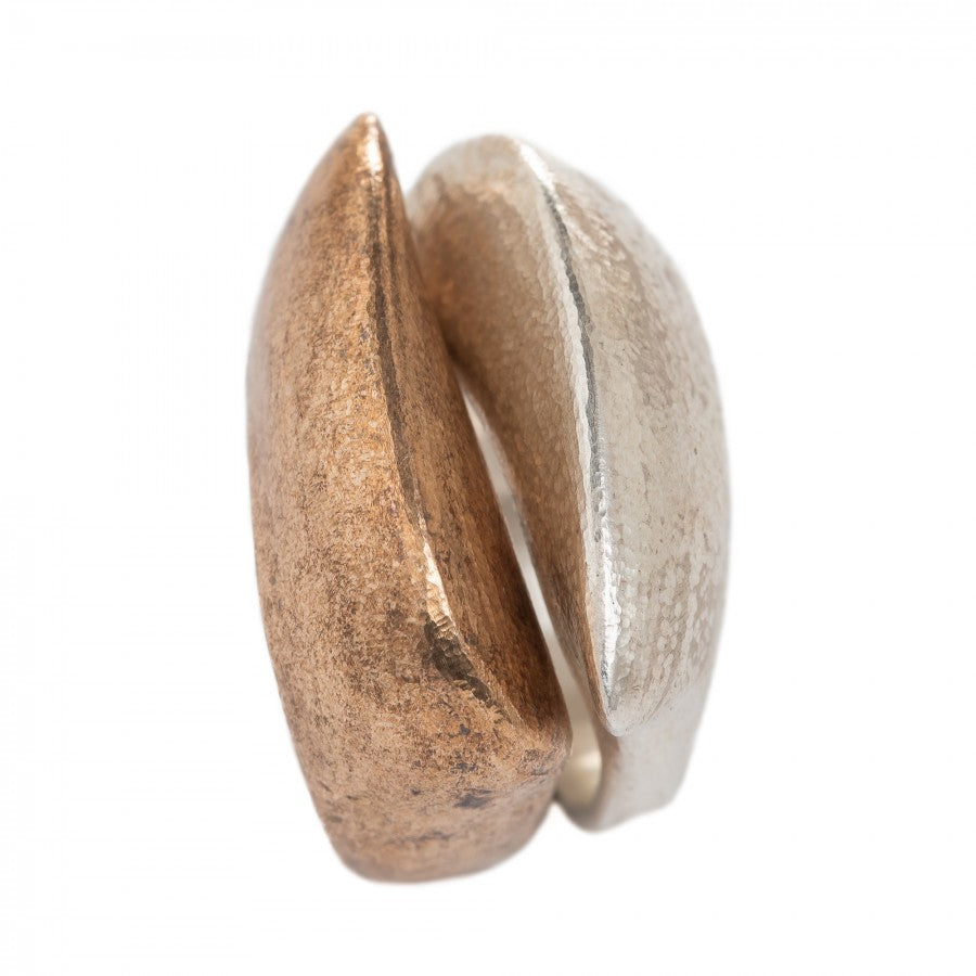 Onda coppia Anello in bronzo e argento