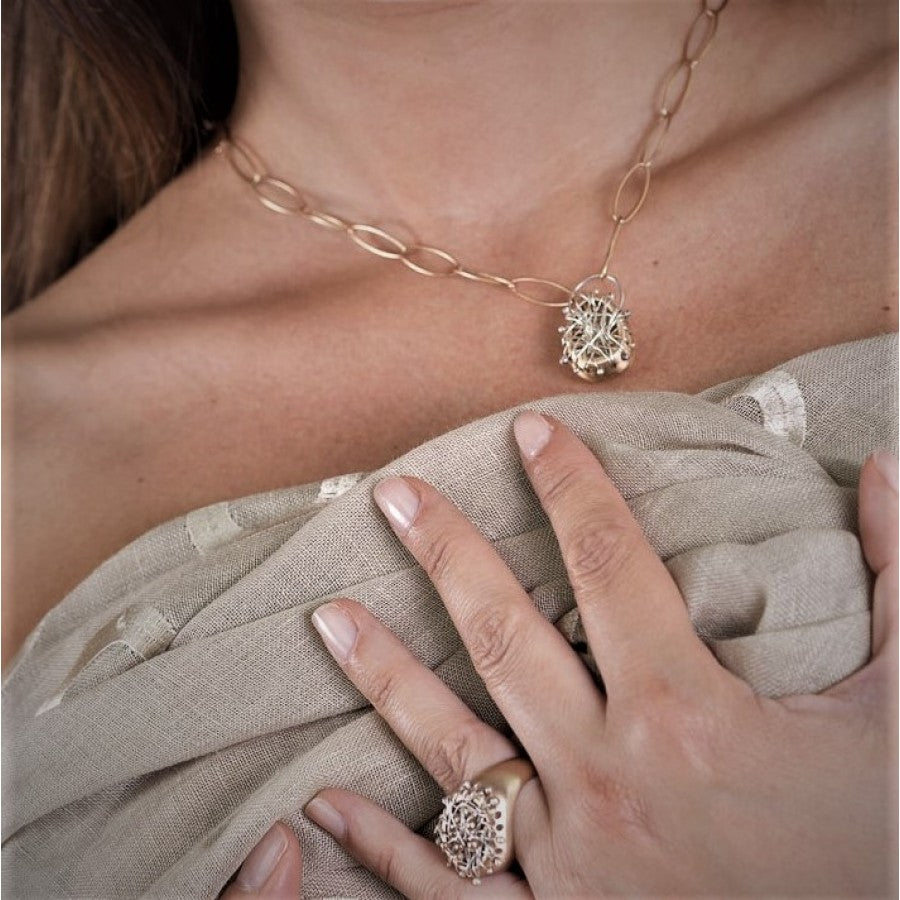 Maschera Anello in bronzo