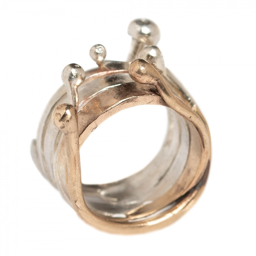 Anello Maree in bronzo e argento