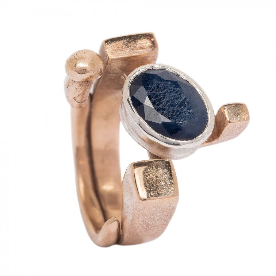 Chiodo Anello in bronzo e argento