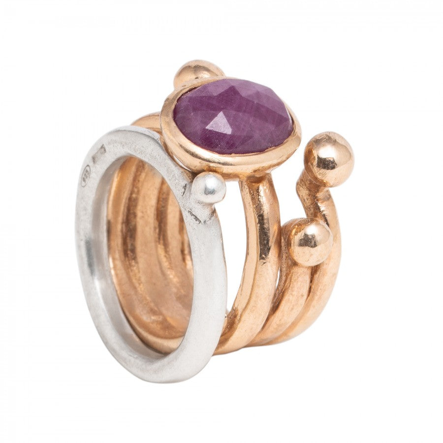 Coppetta Radice in bronzo e argento