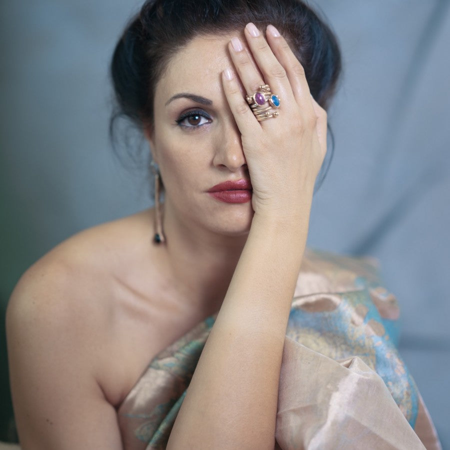 Coppetta Radice in bronzo e argento