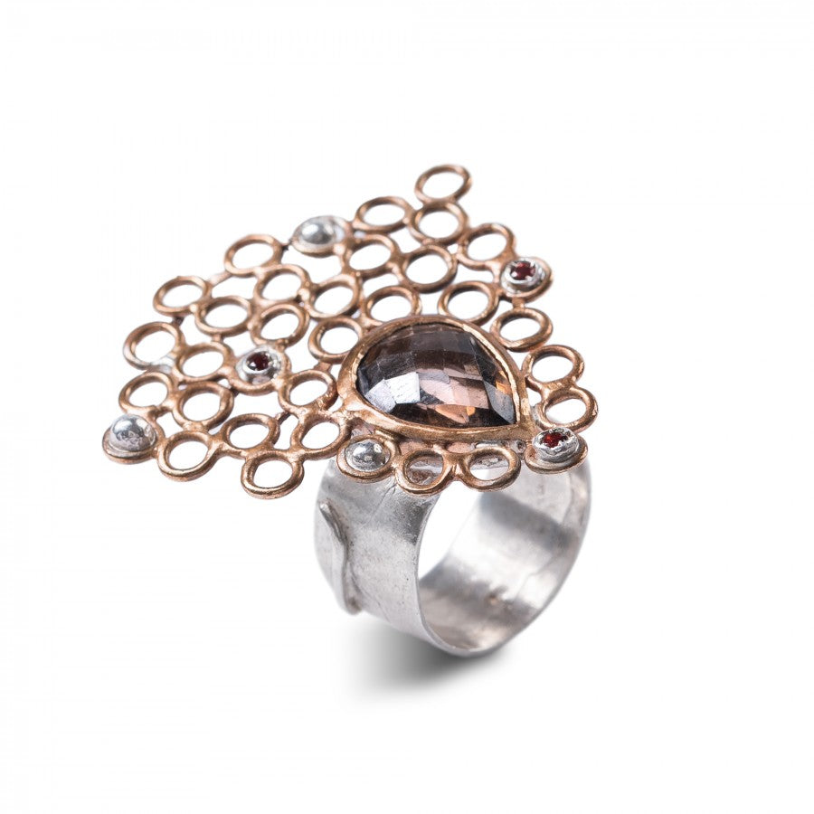 Pernice Anello in bronzo e argento