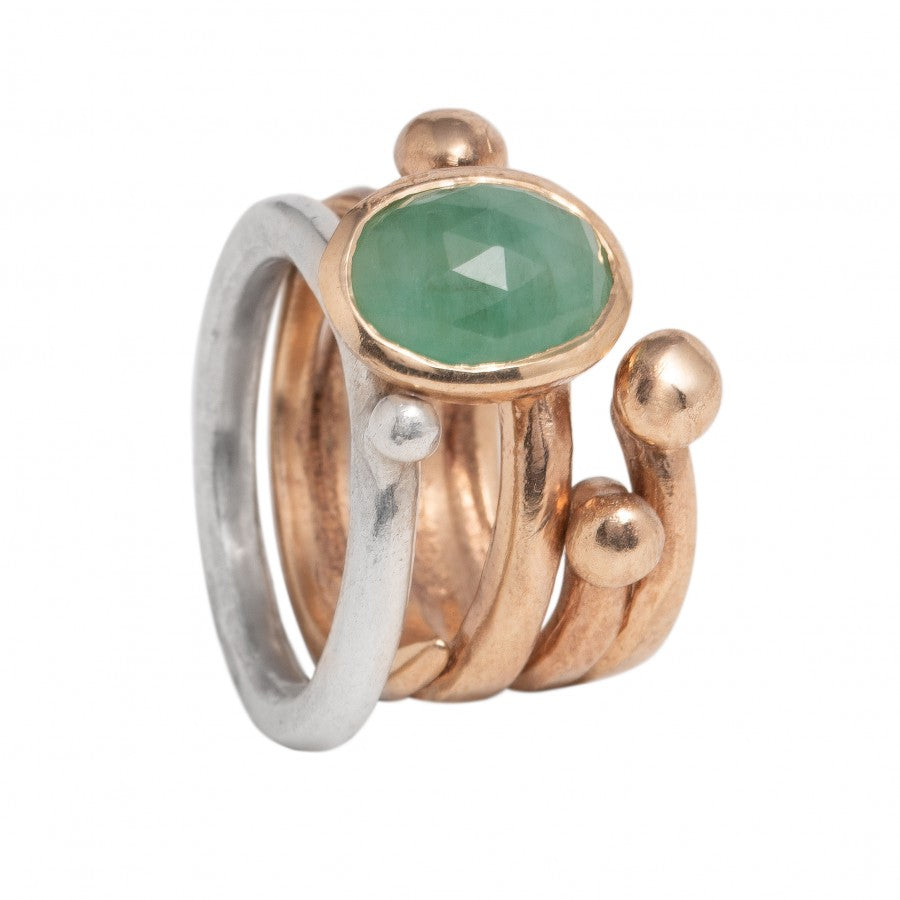 Coppetta Radice in bronzo e argento