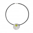 Rigid necklace whit color spot 